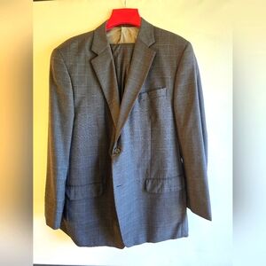 MICHAEL KORS EXCLUSIVELY FOR KOSITCHEK'S MEN'S SUIT PLAID CHARCOAL /BLUE SZ.46R